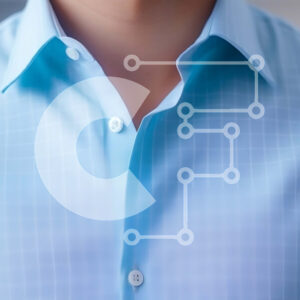 Intra Συλλεκτικό Ξύλινο Παζλ Plywood  4mm - Άνδρας με μπλε καρό πουκάμισο Σε Ξύλινο Κουτί - Διαστάσεις Puzzle: 10x10 cm – 25 κομμάτια