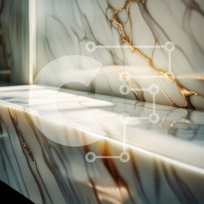 Intra Συλλεκτικό Ξύλινο Παζλ Plywood  4mm - Όμορφη κινηματογράφηση σε πρώτο πλάνο από χρυσό μαρμάρινο πάγκο με γυαλιστερό φινίρισμα Σε Ξύλινο Κουτί - Διαστάσεις Puzzle: 10x10 cm – 25 κομμάτια - Image 1