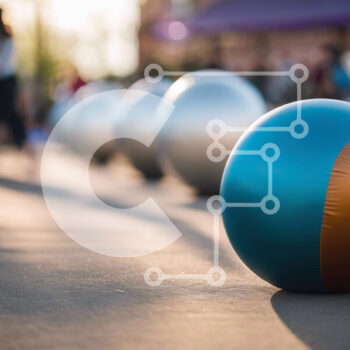 Intra Συλλεκτικό Ξύλινο Παζλ Plywood  4mm - Ομάδα μπλε και ασημένιων σφαιρών στην οδό Σε Ξύλινο Κουτί - Διαστάσεις Puzzle: 10x10 cm – 25 κομμάτια - Image 1