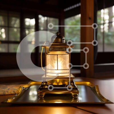 Intra Συλλεκτικό Ξύλινο Παζλ Plywood  4mm - Δίσκος αντίκα με φανάρι και βιβλία Σε Ξύλινο Κουτί - Διαστάσεις Puzzle: 10x10 cm – 25 κομμάτια - Image 1