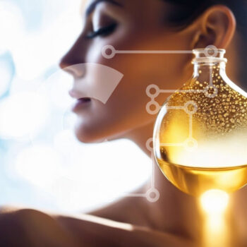 Intra Συλλεκτικό Ξύλινο Παζλ Plywood  4mm - Γυναίκα που κρατά μπουκάλι γεμάτο λάδι για περιποίηση δέρματος Σε Ξύλινο Κουτί - Διαστάσεις Puzzle: 10x10 cm – 25 κομμάτια - Image 1