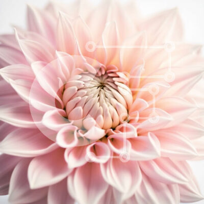 Intra Συλλεκτικό Ξύλινο Παζλ Plywood 4mm - Όμορφη κινηματογράφηση σε πρώτο πλάνο ενός ροζ λουλουδιού με λευκό φόντο Σε Ξύλινο Κουτί - Διαστάσεις: 10x10 cm – 25 κομμάτια - Image 1