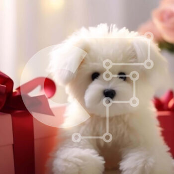 Intra Συλλεκτικό Ξύλινο Παζλ Plywood  4mm - Αρκουδάκι με κόκκινα κουτιά δώρων και λουλούδια Σε Ξύλινο Κουτί - Διαστάσεις: 10x10 cm – 25 κομμάτια - Image 1