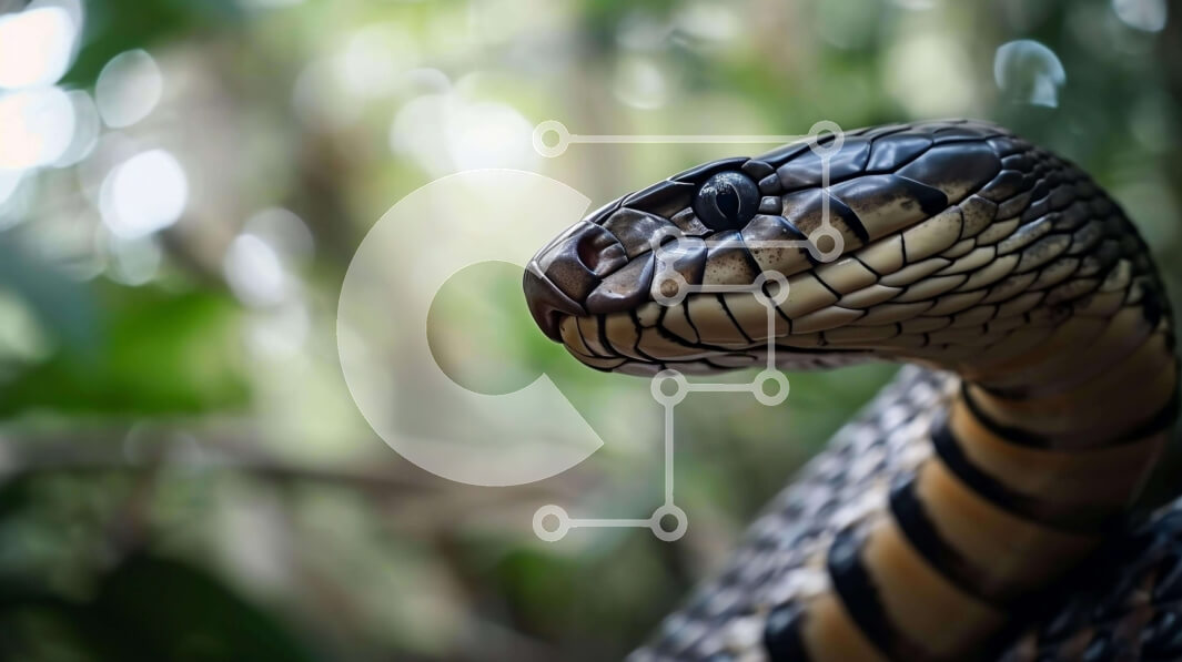 Intra Συλλεκτικό Ξύλινο Παζλ Plywood  4mm - Κοντινή εικόνα του φιδιού Σε Ξύλινο Κουτί - Διαστάσεις: 10x10 cm – 25 κομμάτια