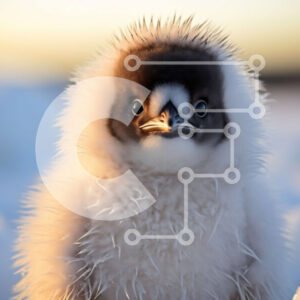 Intra Συλλεκτικό Ξύλινο Παζλ Plywood  4mm - Χαριτωμένο λευκό πουλί που στέκεται στο χιόνι Σε Ξύλινο Κουτί - Διαστάσεις: 10x10 cm – 25 κομμάτια