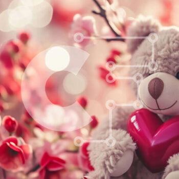 Intra Συλλεκτικό Ξύλινο Παζλ Plywood  4mm - Αρκουδάκι με διακοσμητική καρδιά σε ένα κρεβάτι με κόκκινα λουλούδια Σε Ξύλινο Κουτί - Διαστάσεις: 10x10 cm – 25 κομμάτια - Image 1