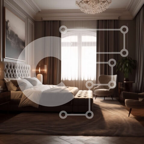 Intra Συλλεκτικό Ξύλινο Παζλ Plywood  4mm - Κομψό και άνετο υπνοδωμάτιο με άφθονο φυσικό φως Σε Ξύλινο Κουτί - Διαστάσεις Puzzle: 10x10 cm – 25 κομμάτια - Image 1