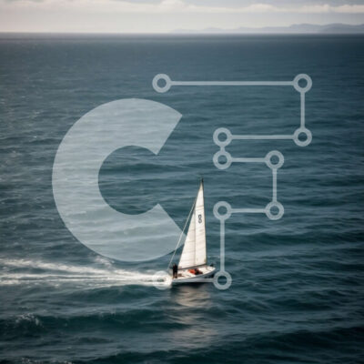 Intra Συλλεκτικό Ξύλινο Παζλ Plywood  4mm - Όμορφη εικόνα ενός μικρού ιστιοφόρου που πλέει στον ανοιχτό ωκεανό Σε Ξύλινο Κουτί - Διαστάσεις: 10x10 cm – 25 κομμάτια - Image 1