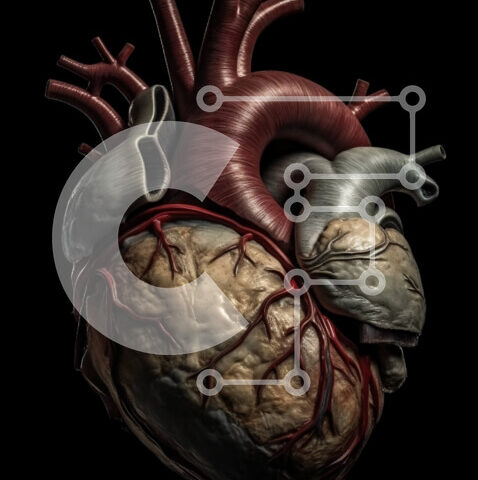 Intra Συλλεκτικό Ξύλινο Παζλ Plywood  4mm - Ρεαλιστική εικόνα μιας ανθρώπινης καρδιάς σε τομή Σε Ξύλινο Κουτί - Διαστάσεις Puzzle: 10x10 cm – 25 κομμάτια - Image 1