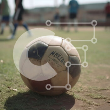 Intra Συλλεκτικό Ξύλινο Παζλ Plywood  4mm - Μπάλα ποδοσφαίρου και παίκτες σε δράση Σε Ξύλινο Κουτί - Διαστάσεις Puzzle: 10x10 cm – 25 κομμάτια - Image 1