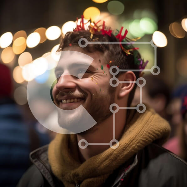 Intra Συλλεκτικό Ξύλινο Παζλ Plywood  4mm - Χαμογελαστός άνδρας που φορά το στέμμα των Streamers με καφέ σακάκι Σε Ξύλινο Κουτί - Διαστάσεις Puzzle: 10x10 cm – 25 κομμάτια