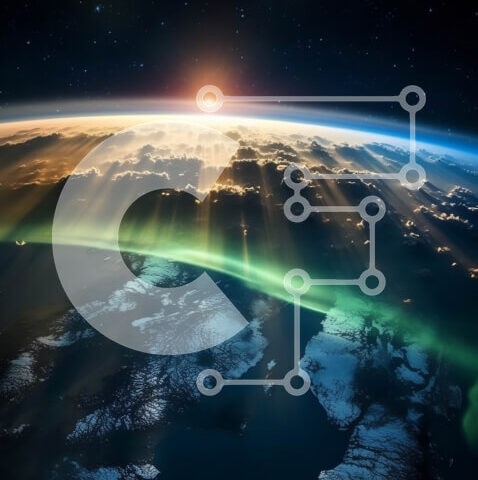 Intra Συλλεκτικό Ξύλινο Παζλ Plywood  4mm - Εκπληκτική εικόνα της Γης από το Διάστημα με το Aurora Borealis Σε Ξύλινο Κουτί - Διαστάσεις Puzzle: 10x10 cm – 25 κομμάτια - Image 1