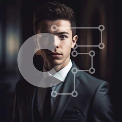 Intra Συλλεκτικό Ξύλινο Παζλ Plywood  4mm - Σοβαρός νεαρός άνδρας σε ένα αμυδρά φωτισμένο δωμάτιο Σε Ξύλινο Κουτί - Διαστάσεις Puzzle: 10x10 cm – 25 κομμάτια - Image 1