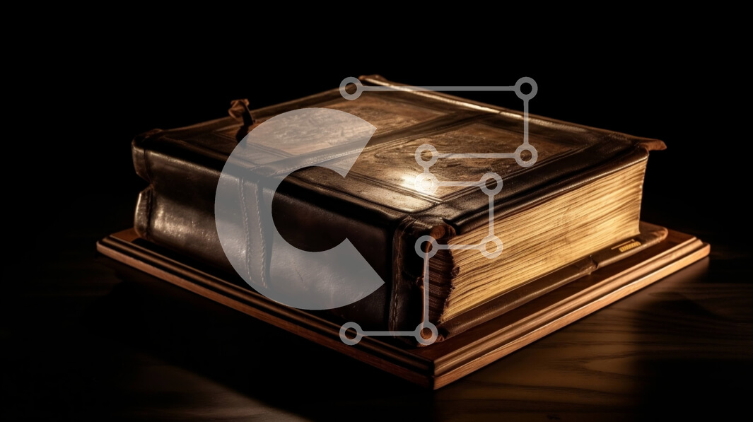 Intra Συλλεκτικό Ξύλινο Παζλ Plywood  4mm - Δερματόδετο βιβλίο σε στάση σε δωμάτιο με χαμηλό φωτισμό Σε Ξύλινο Κουτί - Διαστάσεις: 10x10 cm – 25 κομμάτια