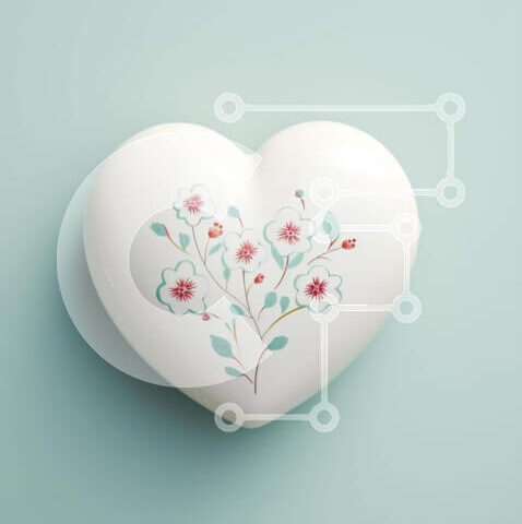 Intra Συλλεκτικό Ξύλινο Παζλ Plywood 4mm - Floral κουτί σε σχήμα καρδιάς για διακόσμηση ή αποθήκευση Σε Ξύλινο Κουτί - Διαστάσεις Puzzle: 10x10 cm – 25 κομμάτια - Image 1