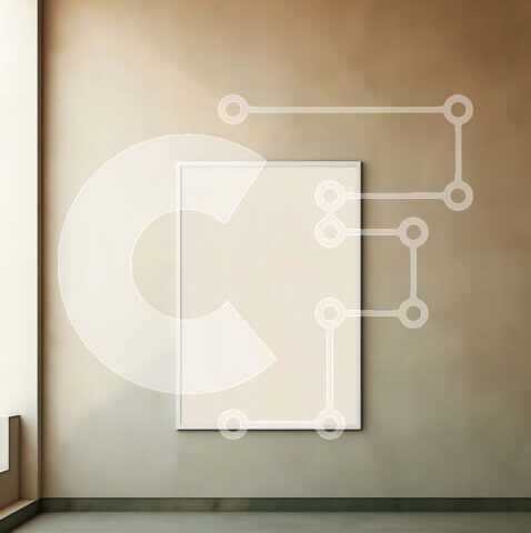 Intra Συλλεκτικό Ξύλινο Παζλ Plywood 4mm - Κενό λευκό πλαίσιο που κρέμεται σε μπεζ τοίχο σε άδειο δωμάτιο Σε Ξύλινο Κουτί - Διαστάσεις Puzzle: 10x10 cm – 25 κομμάτια - Image 1