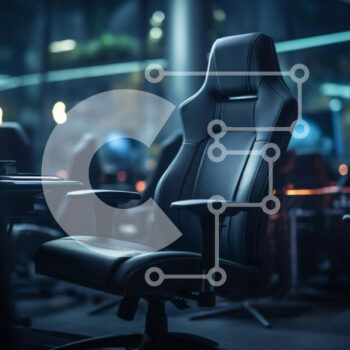 Intra Συλλεκτικό Ξύλινο Παζλ Plywood  4mm - Μαύρη δερμάτινη καρέκλα γραφείου σε σκοτεινό δωμάτιο Σε Ξύλινο Κουτί - Διαστάσεις Puzzle: 10x10 cm – 25 κομμάτια - Image 1