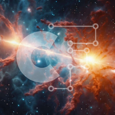 Intra Συλλεκτικό Ξύλινο Παζλ Plywood  4mm - Αστρικό σμήνος στο διάστημα με νεφελώματα και αστέρια Σε Ξύλινο Κουτί - Διαστάσεις Puzzle: 10x10 cm – 25 κομμάτια - Image 1