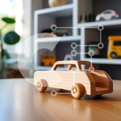 Intra Συλλεκτικό Ξύλινο Παζλ Plywood  4mm - Ξύλινο αυτοκίνητο παιχνιδιών στο τραπέζι Σε Ξύλινο Κουτί - Διαστάσεις: 10x10 cm – 25 κομμάτια - Image 1