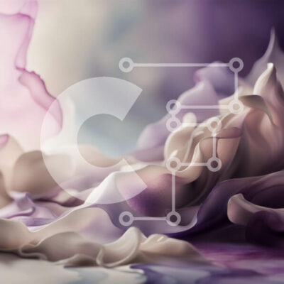 Intra Συλλεκτικό Ξύλινο Παζλ Plywood  4mm - Όμορφη κινηματογράφηση σε πρώτο πλάνο ενός λευκού λουλουδιού με μοβ πέταλα Σε Ξύλινο Κουτί - Διαστάσεις: 10x10 cm – 25 κομμάτια - Image 1