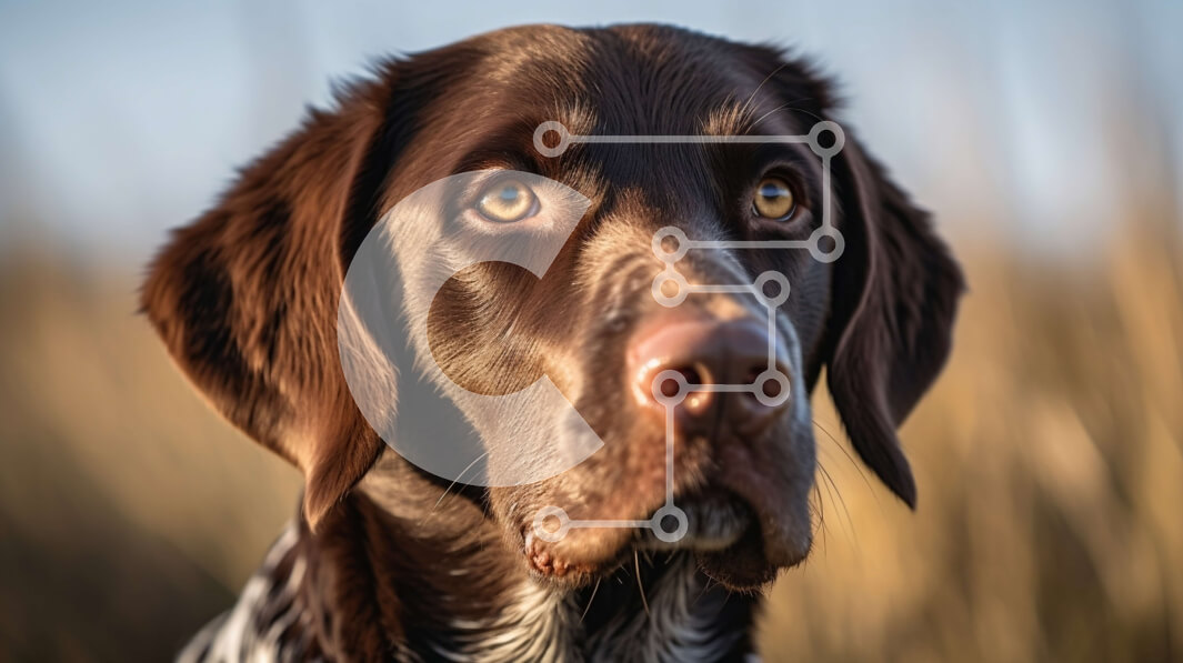 Intra Συλλεκτικό Ξύλινο Παζλ Plywood  4mm - Καφέ και λευκό στίγματα σκυλί σε ένα χωράφι Σε Ξύλινο Κουτί - Διαστάσεις: 10x10 cm – 25 κομμάτια