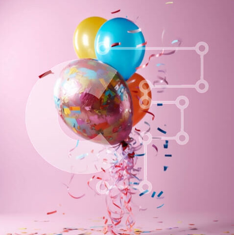 Intra Συλλεκτικό Ξύλινο Παζλ Plywood 4mm - Γιορτάστε με στυλ με ένα πολύχρωμο πάρτι γενεθλίων Σε Ξύλινο Κουτί - Διαστάσεις Puzzle: 10x10 cm – 25 κομμάτια - Image 1