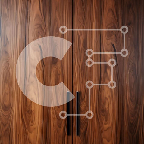 Intra Συλλεκτικό Ξύλινο Παζλ Plywood 4mm - Μοντέρνα ξύλινη πόρτα με κομψές μαύρες λαβές Σε Ξύλινο Κουτί - Διαστάσεις Puzzle: 10x10 cm – 25 κομμάτια - Image 1