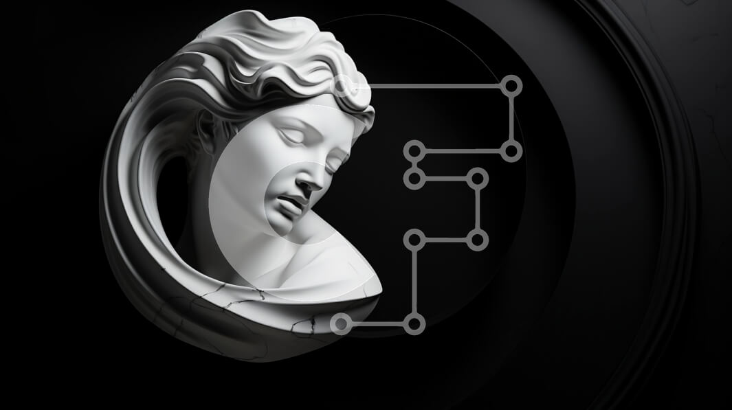 Intra Συλλεκτικό Ξύλινο Παζλ Plywood  4mm - Λευκό γλυπτό προτομής της αρχαίας ελληνικής θεάς σε μαύρο φόντο Σε Ξύλινο Κουτί - Διαστάσεις Puzzle: 10x10 cm – 25 κομμάτια