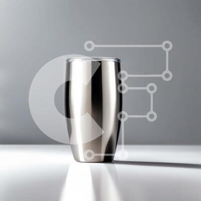 Intra Συλλεκτικό Ξύλινο Παζλ Plywood 4mm - Ποτήρι από ανοξείδωτο χάλυβα με στιλβωμένη επιφάνεια και επίμηκες σχήμα Σε Ξύλινο Κουτί - Διαστάσεις: 10x10 cm – 25 κομμάτια - Image 1