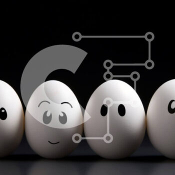 Intra Συλλεκτικό Ξύλινο Παζλ Plywood  4mm - Τέσσερα λευκά αυγά με πρόσωπα και μάτια Σε Ξύλινο Κουτί - Διαστάσεις Puzzle: 10x10 cm – 25 κομμάτια - Image 1