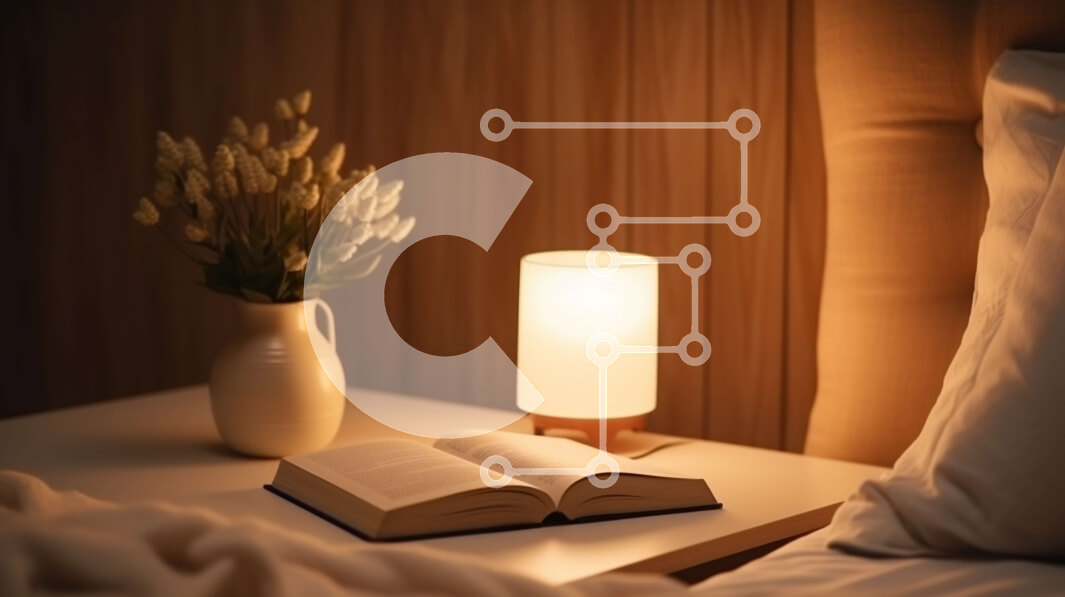 Intra Συλλεκτικό Ξύλινο Παζλ Plywood  4mm - Κομοδίνο με φωτιστικό, βιβλίο και λουλούδια Σε Ξύλινο Κουτί - Διαστάσεις Puzzle: 10x10 cm – 25 κομμάτια