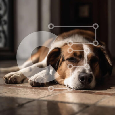 Intra Συλλεκτικό Ξύλινο Παζλ Plywood  4mm - Αξιολάτρευτο καφέ και λευκό σκυλί που στηρίζεται μπροστά από ένα παράθυρο Σε Ξύλινο Κουτί - Διαστάσεις: 10x10 cm – 25 κομμάτια - Image 1