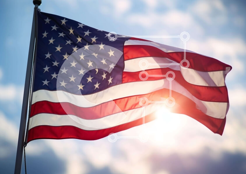 Intra Συλλεκτικό Ξύλινο Παζλ Plywood  4mm - Εορτασμός της Ημέρας της Ανεξαρτησίας της Αμερικανικής Σημαίας Σε Ξύλινο Κουτί - Διαστάσεις: 10x10 cm – 25 κομμάτια