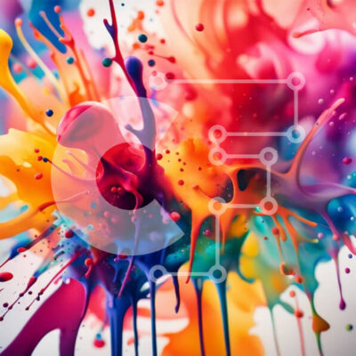 Intra Συλλεκτικό Ξύλινο Παζλ Plywood  4mm - Ζωντανή και δυναμική αφηρημένη ζωγραφική με χυμένο χρώμα Σε Ξύλινο Κουτί - Διαστάσεις Puzzle: 10x10 cm – 25 κομμάτια - Image 1