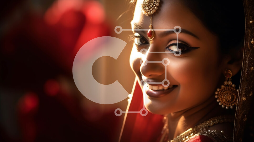 Intra Συλλεκτικό Ξύλινο Παζλ Plywood  4mm - Εκπληκτική εικόνα μιας Ινδής γυναίκας με παραδοσιακή ενδυμασία και κοσμήματα Σε Ξύλινο Κουτί - Διαστάσεις Puzzle: 10x10 cm – 25 κομμάτια