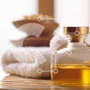 Intra Συλλεκτικό Ξύλινο Παζλ Plywood  4mm - Μπουκάλι ελαιόλαδο με πετσέτες σε τραπέζι Σε Ξύλινο Κουτί - Διαστάσεις Puzzle: 10x10 cm – 25 κομμάτια