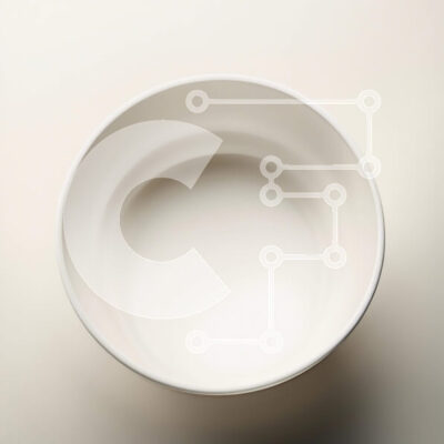 Intra Συλλεκτικό Ξύλινο Παζλ Plywood  4mm - Μινιμαλιστικό λευκό μπολ σε καθαρή επιφάνεια Σε Ξύλινο Κουτί - Διαστάσεις: 10x10 cm – 25 κομμάτια - Image 1