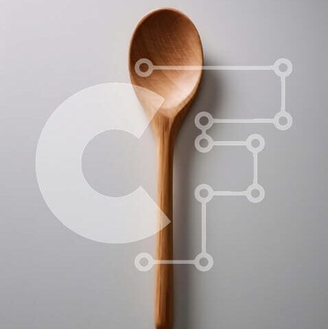 Intra Συλλεκτικό Ξύλινο Παζλ Plywood  4mm - Απλό ξύλινο κουτάλι με μακριά λαβή Σε Ξύλινο Κουτί - Διαστάσεις: 10x10 cm – 25 κομμάτια - Image 1