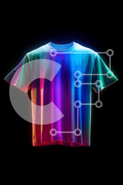 Intra Συλλεκτικό Ξύλινο Παζλ Plywood  4mm - Κομψό πολύχρωμο T-shirt που κρέμεται σε μαύρο φόντο Σε Ξύλινο Κουτί - Διαστάσεις Puzzle: 10x10 cm – 25 κομμάτια