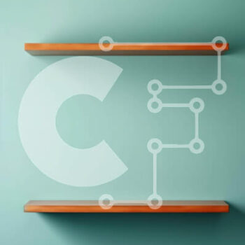 Intra Συλλεκτικό Ξύλινο Παζλ Plywood  4mm - Μινιμαλιστική εικόνα άδειων ξύλινων ραφιών σε γαλάζιο τοίχο Σε Ξύλινο Κουτί - Διαστάσεις Puzzle: 10x10 cm – 25 κομμάτια - Image 1