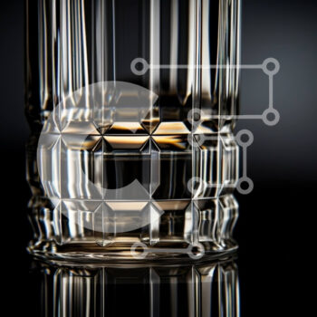 Intra Συλλεκτικό Ξύλινο Παζλ Plywood  4mm - Ποτήρι Clear Glass με Υγρό Κεχριμπάρι Σε Ξύλινο Κουτί - Διαστάσεις Puzzle: 10x10 cm – 25 κομμάτια - Image 1