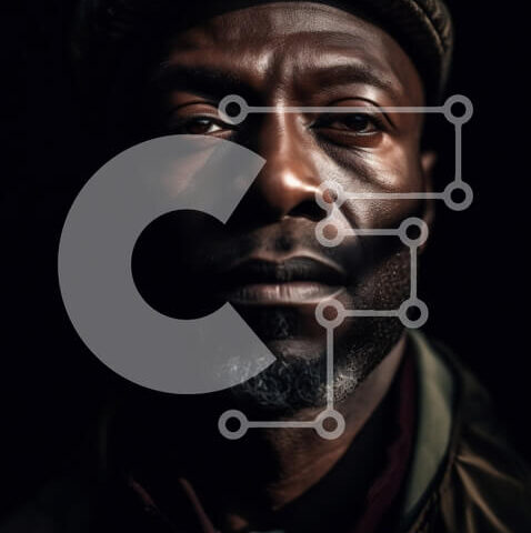 Intra Συλλεκτικό Ξύλινο Παζλ Plywood  4mm - Σοβαρός μαύρος με καπέλο και σακάκι που κοιτάζει κατευθείαν την κάμερα Σε Ξύλινο Κουτί - Διαστάσεις Puzzle: 10x10 cm – 25 κομμάτια - Image 1