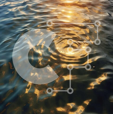 Intra Συλλεκτικό Ξύλινο Παζλ Plywood 4mm - Όμορφο ηλιοβασίλεμα πάνω από μια ήρεμη θάλασσα με κυματισμούς στο νερό Σε Ξύλινο Κουτί - Διαστάσεις: 10x10 cm – 25 κομμάτια - Image 1