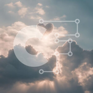 Intra Συλλεκτικό Ξύλινο Παζλ Plywood  4mm - Σύννεφο στον ουρανό σε σχήμα καρδιάς Σε Ξύλινο Κουτί - Διαστάσεις: 10x10 cm – 25 κομμάτια