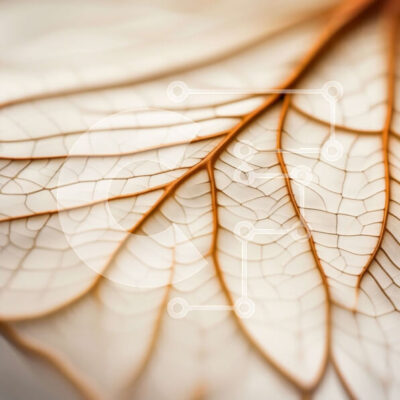 Intra Συλλεκτικό Ξύλινο Παζλ Plywood 4mm - Όμορφη κοντινή εικόνα ενός ανοιχτού καφέ φύλλου με περίπλοκες φλέβες Σε Ξύλινο Κουτί - Διαστάσεις: 10x10 cm – 25 κομμάτια - Image 1