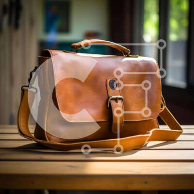 Intra Συλλεκτικό Ξύλινο Παζλ Plywood  4mm - Επαγγελματικός καφέ δερμάτινος χαρτοφύλακας σε ξύλινο τραπέζι Σε Ξύλινο Κουτί - Διαστάσεις Puzzle: 10x10 cm – 25 κομμάτια - Image 1