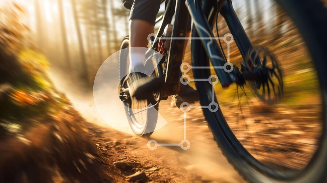 Intra Συλλεκτικό Ξύλινο Παζλ Plywood  4mm - Πρόσωπο που οδηγεί ποδήλατο στο δάσος Σε Ξύλινο Κουτί - Διαστάσεις: 10x10 cm – 25 κομμάτια