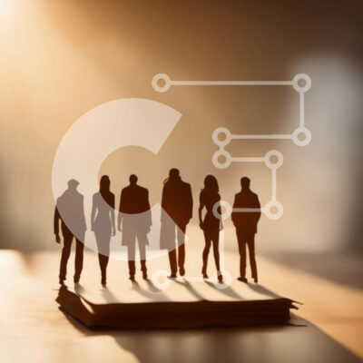 Intra Συλλεκτικό Ξύλινο Παζλ Plywood 4mm - Ομάδα επαγγελματιών που στέκονται στην κορυφή ενός βιβλίου Σε Ξύλινο Κουτί - Διαστάσεις Puzzle: 10x10 cm – 25 κομμάτια - Image 1