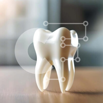 Intra Συλλεκτικό Ξύλινο Παζλ Plywood 4mm - Μικρό λευκό μοντέλο δοντιών σε ξύλινο τραπέζι Σε Ξύλινο Κουτί - Διαστάσεις Puzzle: 10x10 cm – 25 κομμάτια - Image 1