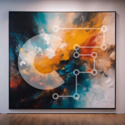 Intra Συλλεκτικό Ξύλινο Παζλ Plywood  4mm - Ζωντανή αφηρημένη ζωγραφική σε ένα άδειο δωμάτιο Σε Ξύλινο Κουτί - Διαστάσεις Puzzle: 10x10 cm – 25 κομμάτια - Image 1